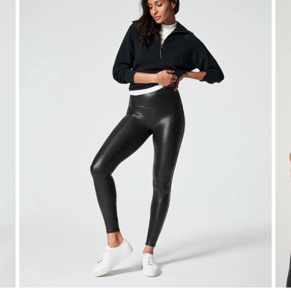 Spanx Faux Leather Leggings Medium